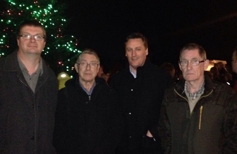 Robert Ronson, Bruce Allen and Peter Anthony at the Cherry Tree Rd switchon